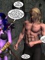 Purple perfect body 3d elf babe rides an - Picture 11