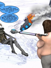 Bald busty 3d babe captured by aliens and - Cartoon Sex - Picture 14