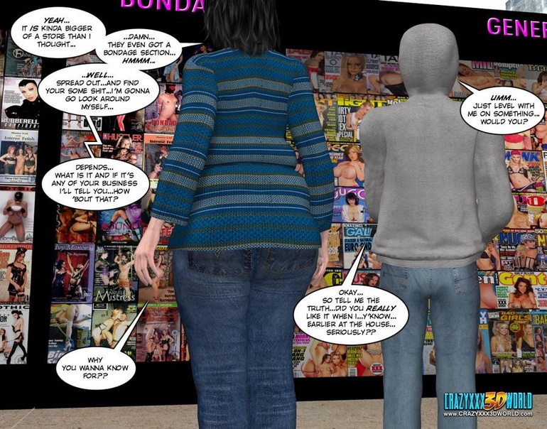 Young darkhaired teen with no panties - Cartoon Sex - Picture 7