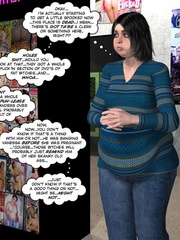 Young darkhaired teen with no panties - Cartoon Sex - Picture 9
