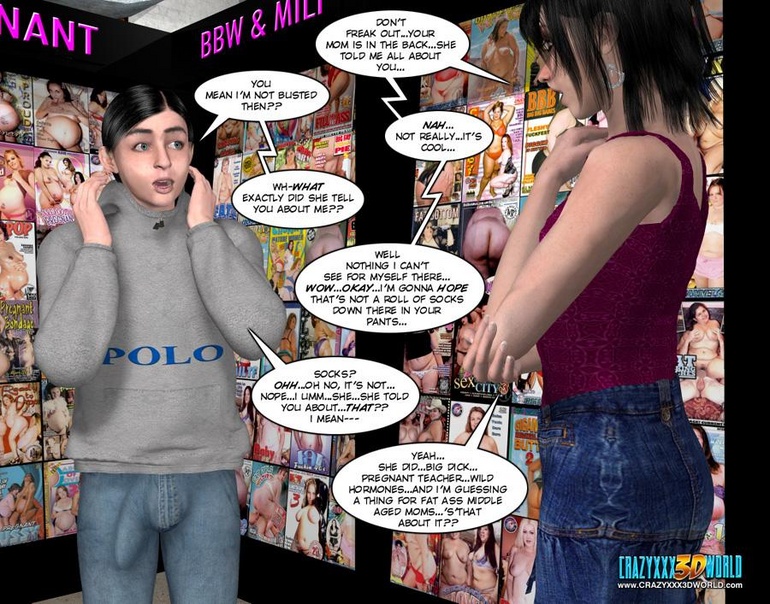 Young 3d guy takes his pants off in sex shop - Cartoon Sex - Picture 2