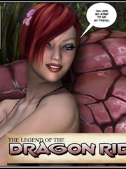 Hairy pussy 3d redhead babe tied to the tree - Cartoon Sex - Picture 1