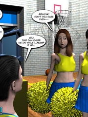 Two young 3d cheerleaders fucking young horny - Cartoon Sex - Picture 3