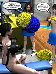 Two young 3d cheerleaders fucking young horny - Cartoon Sex - Picture 6