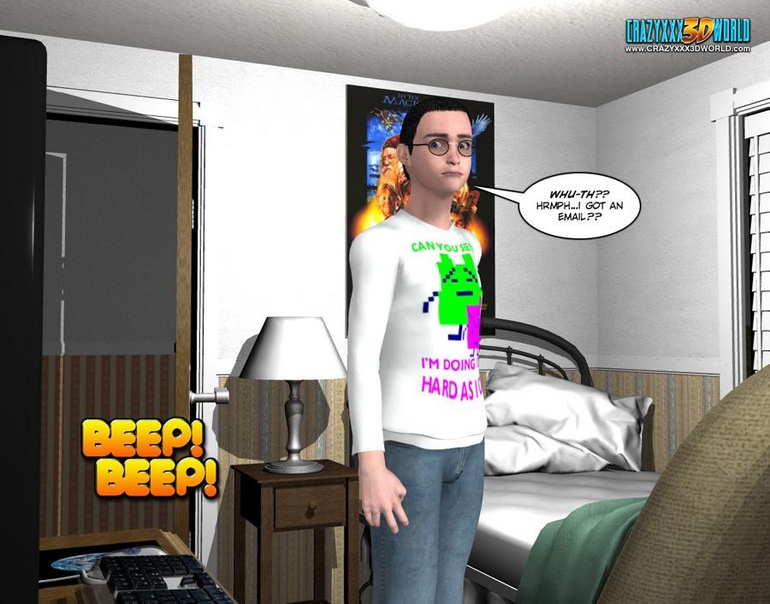Horny naked 3d couple making virtual love via - Cartoon Sex - Picture 2