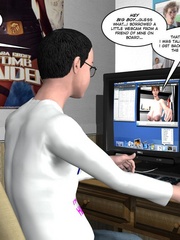 Horny naked 3d couple making virtual love via - Cartoon Sex - Picture 4