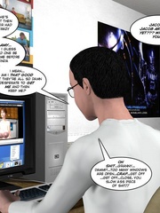 Horny naked 3d couple making virtual love via - Cartoon Sex - Picture 6