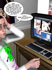 Horny naked 3d couple making virtual love via - Cartoon Sex - Picture 10