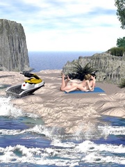 Sex hungry young 3d couple reached desert - Cartoon Sex - Picture 16