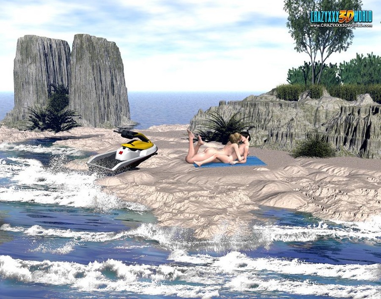 Sex hungry young 3d couple reached desert - Cartoon Sex - Picture 16