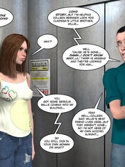 Lovely 3d brunette girl and her bf caught - Cartoon Sex - Picture 3
