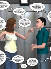 Lovely 3d brunette girl and her bf caught - Cartoon Sex - Picture 5