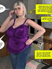 Chubby busty 3d girl can't stand her sexual - Cartoon Sex - Picture 4