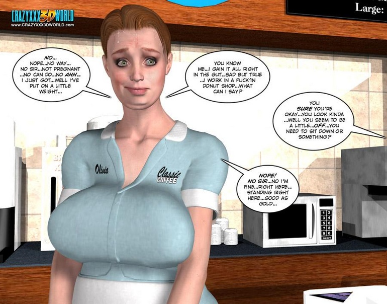 Busty 3d cashier girl gets her pussy licked - Cartoon Sex - Picture 11