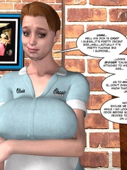 Busty 3d cashier girl gets her pussy licked - Cartoon Sex - Picture 16