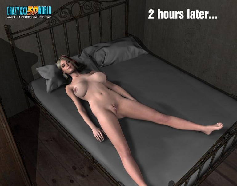 Sleeping all naked 3d babe woke up because of - Cartoon Sex - Picture 1