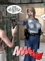 Plumm 3d police woman can't stand huge - Picture 3