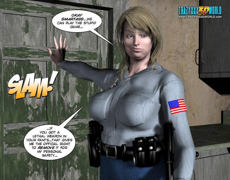 Plumm 3d police woman can't stand huge dick - Cartoon Sex - Picture 8