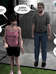 Plump smoking 3d woman seduced a younger guy - Cartoon Sex - Picture 2