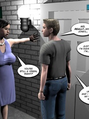 Plump smoking 3d woman seduced a younger guy - Cartoon Sex - Picture 6