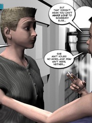 Plump smoking 3d woman seduced a younger guy - Cartoon Sex - Picture 9