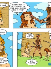 Two nasty toon chick can't share one viking - Cartoon Sex - Picture 3