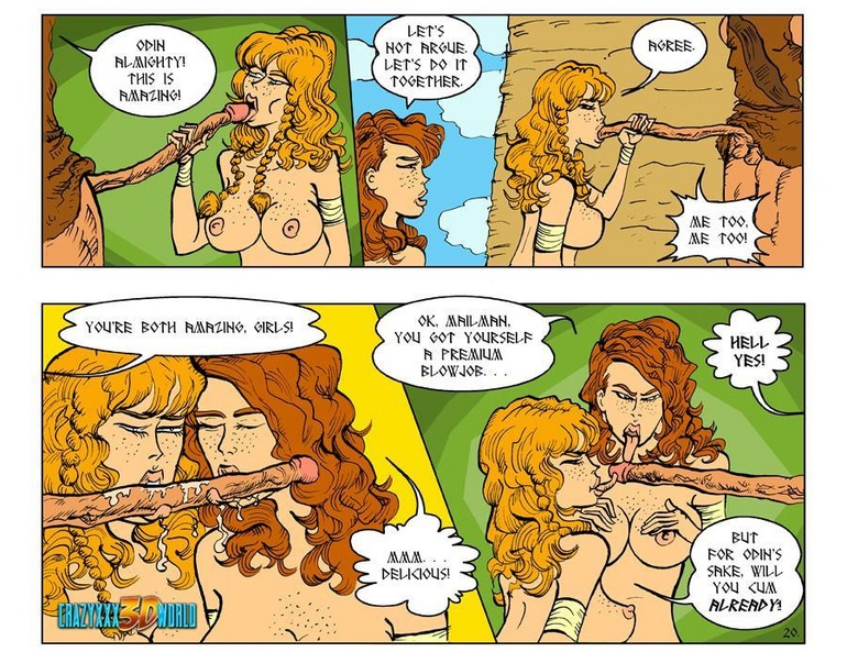 Two nasty toon chick can't share one viking - Cartoon Sex - Picture 4