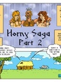 Horny blonde cartoon girl gives an - Picture 1