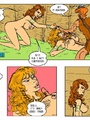 Horny blonde cartoon girl gives an - Picture 15