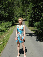 Teeny pissing in the middle of the country road - XXXonXXX - Pic 3