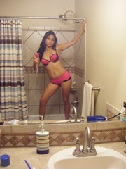 Delicious indian cutie taking off her pink undies - XXXonXXX - Pic 1
