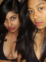 Two lovely indian college girls teasing in black - XXXonXXX - Pic 3