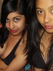 Two lovely indian college girls teasing in black - XXXonXXX - Pic 4