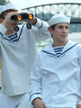 Three young gay boys in sailors uniform - Picture 4