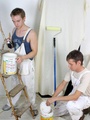 Two young painter twinks can't stand - Picture 1