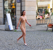 Pretty beautiful for a European public sex model
