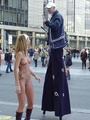 Talk of nude in public lass with stilt - Picture 2