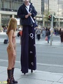 Talk of nude in public lass with stilt - Picture 4