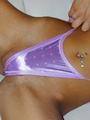 A  tigress in lavender panties and bra, - Picture 13
