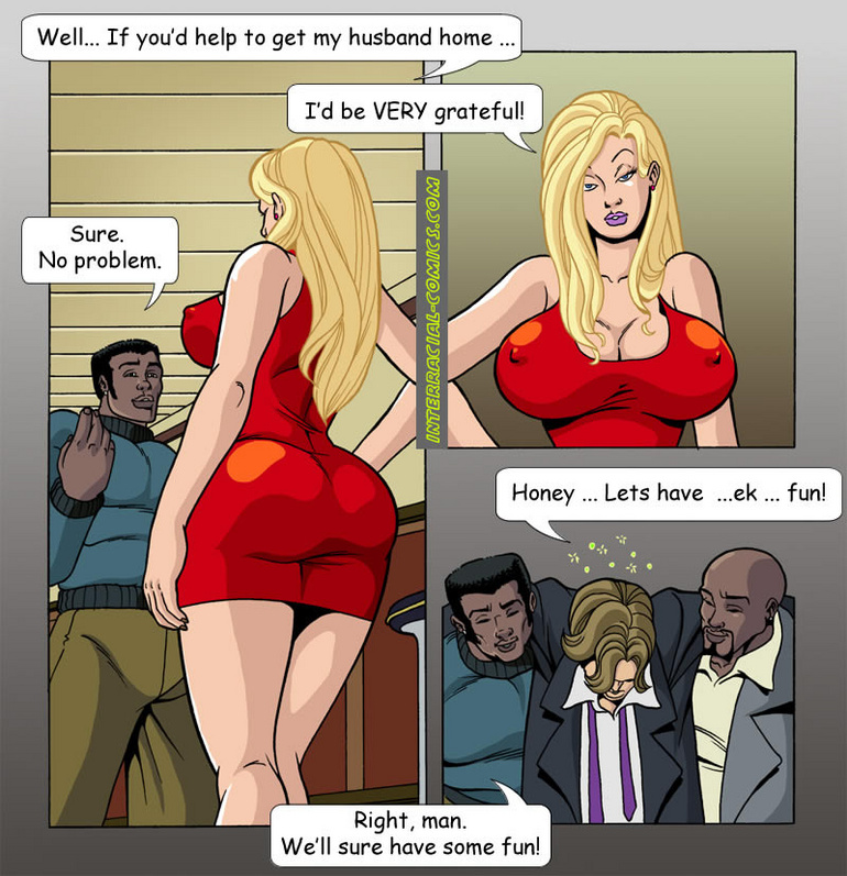 Cock hugry blonde toon milf gonna please two black Picture 4