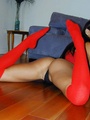 Red thigh-highs and black panties make a - Picture 5