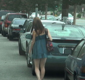 Showed her nude in public thongs on the parking&hellip;