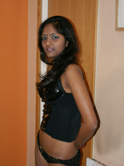 Black lingerie dressed indian girlfriend - XXX Dessert - Picture 10
