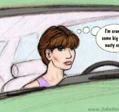 Lusty cartoon brunette sucking black dick and gets&hellip;
