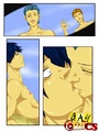 Lucky cartoon gay dude gets kissed on - Picture 3