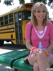 School chcik gets taped up and made to - XXX Dessert - Picture 1