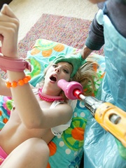 School chcik gets taped up and made to - XXX Dessert - Picture 7