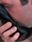 Nude guy on the dog leash is forced to eat bread&hellip;