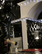 Latex dressed dominatrix abusing her slave's cock&hellip;