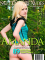 Sexy Amanda in blue erotic body posing - Picture 1